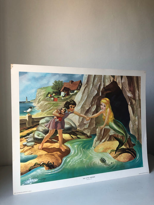 Original 1950s School Poster, ‘The Little Mermaid’