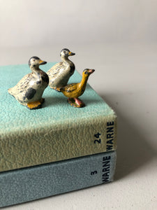 Antique Lead Ducks with Duckling