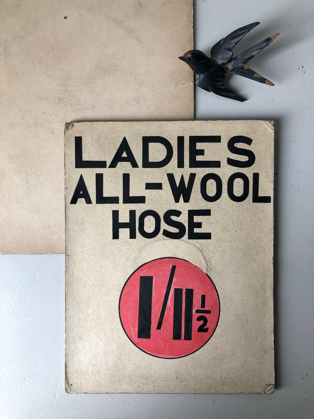 Vintage Shop sign, Ladies All-Wool Hose