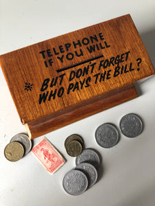 1950s Telephone change money box