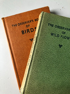 Pair of Observer book, Wild Flowers and Birds