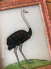 Load image into Gallery viewer, Antique Reverse Glass Painting, Ostrich