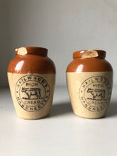 Load image into Gallery viewer, Pair of Vintage Dairy Cream Jars