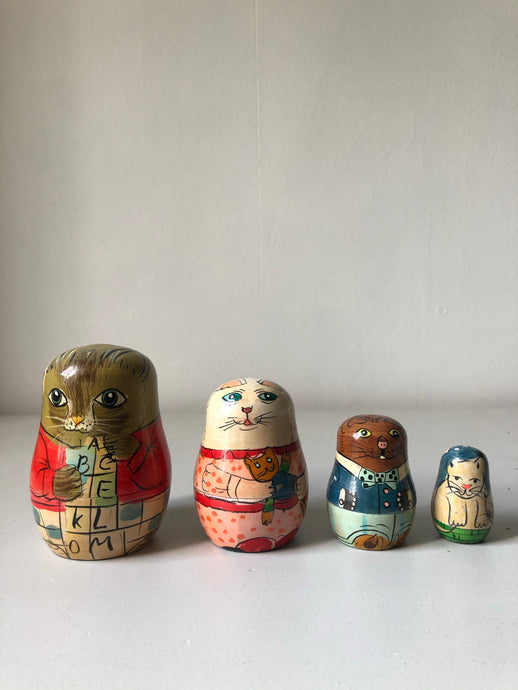 Vintage Animal Russian Dolls