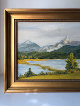 Load image into Gallery viewer, Framed Oil on board painting, Mountain scene