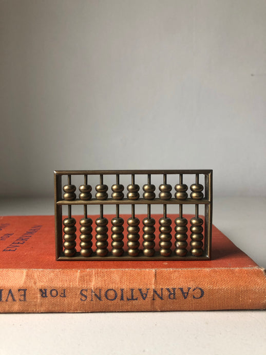 Vintage Mini Brass Abacus