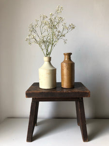 Brown Stoneware Inkwell