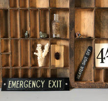 Load image into Gallery viewer, Vintage Emergency Exit Sign