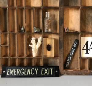 Vintage Emergency Exit Sign