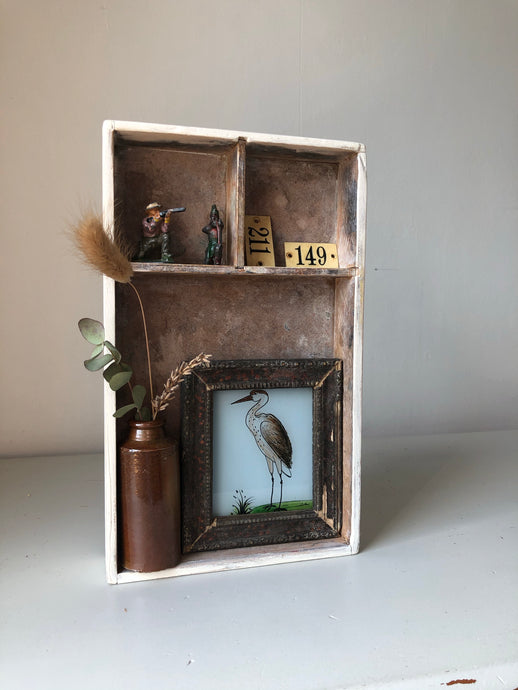 Rustic Small Wooden Tray - White