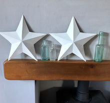 Load image into Gallery viewer, Hand painted white metal Stars