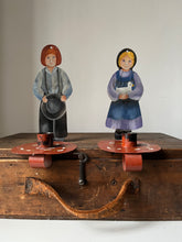 Load image into Gallery viewer, Vintage Folk Art Candle Holders