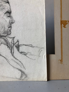 Vintage Pencil Sketch Portrait of a Gentleman