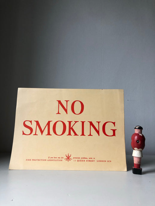 Vintage 'NO SMOKING' Poster