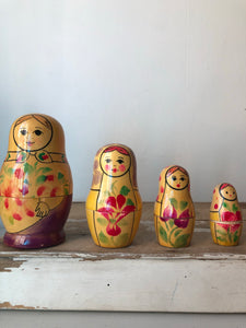 Set of vintage Russian Nesting Dolls