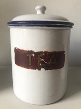 Load image into Gallery viewer, Vintage Enamel Storage Canister