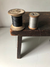 Load image into Gallery viewer, Pair of Rustic Wooden cotton reels