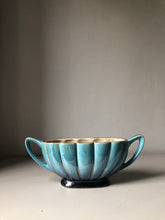 Load image into Gallery viewer, Vintage Iridescent Blue Mantle Vase