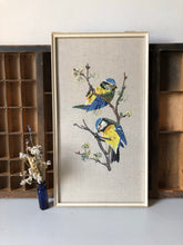 Load image into Gallery viewer, Vintage Hand Embroidery Blue Tits