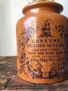 Vintage Mustard Preserve Jar
