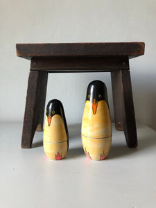 Vintage Pair of Stacking Penguins