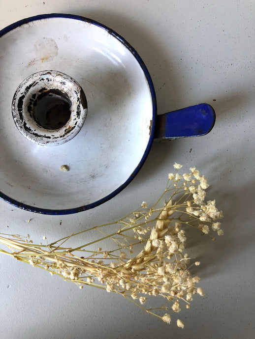 Vintage Enamel chamber stick