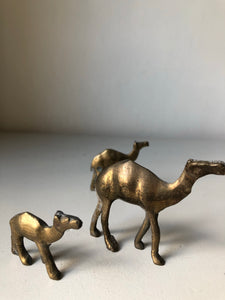 Set of Vintage Brass camels