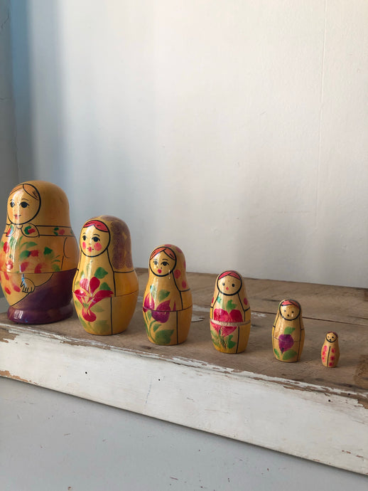Set of vintage Russian Nesting Dolls