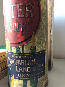 Antique ‘Water Biscuits’ tin packaging