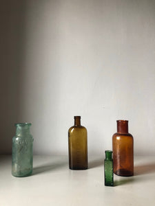 Antique Amber Glass Bottle