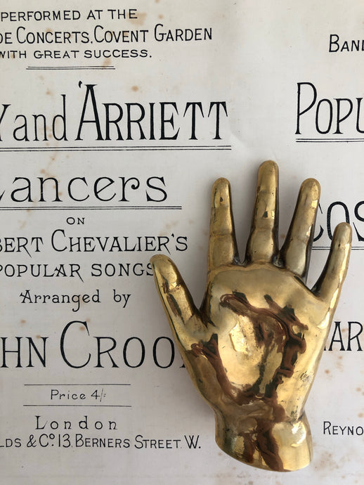 Vintage Solid Brass Hand