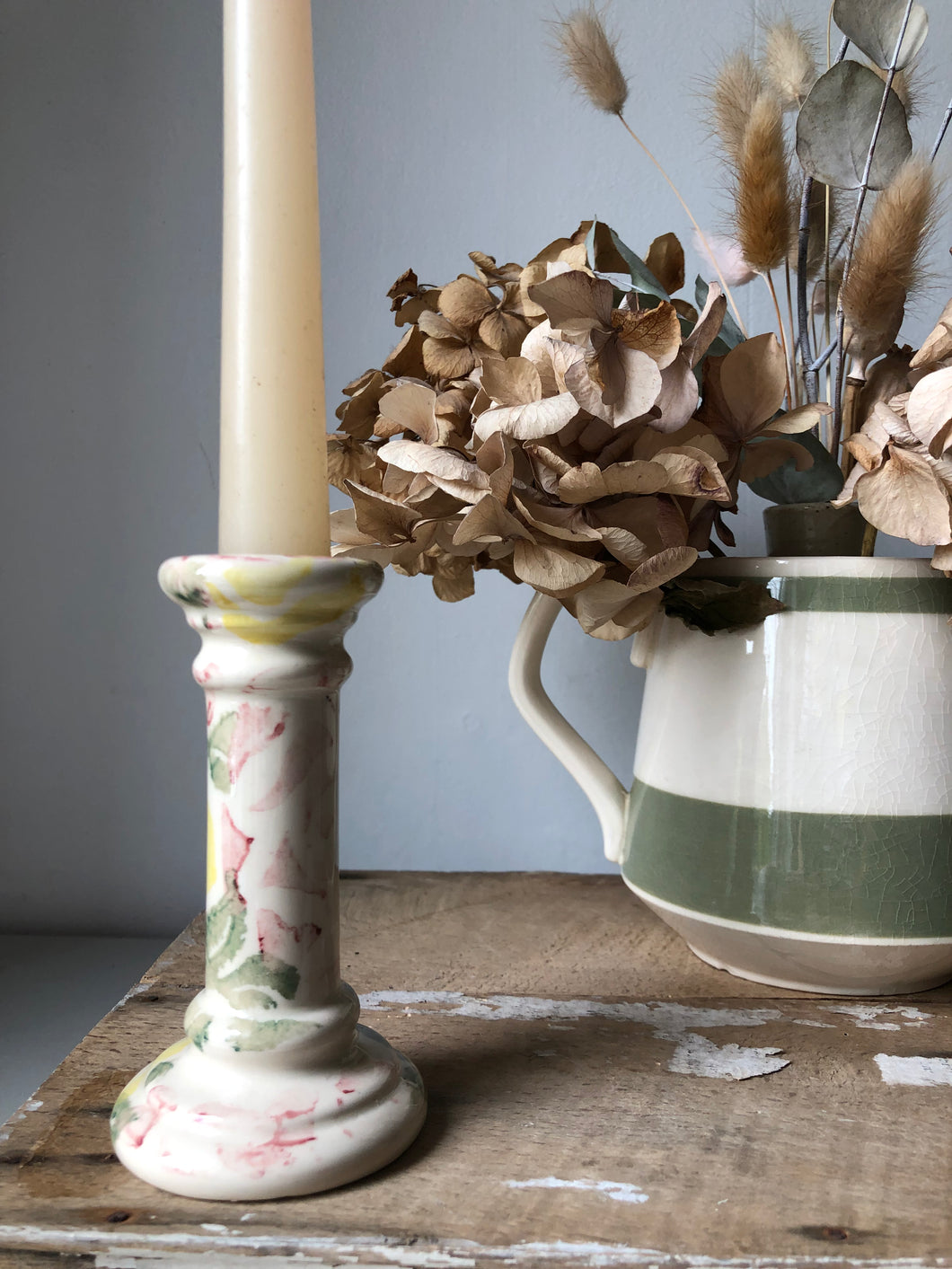 Vintage Handpainted Candlestick
