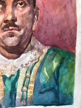 Load image into Gallery viewer, Original Watercolour Portrait, ‘Man with Moustache’