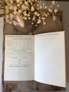 1940s Weather Note Book