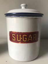 Load image into Gallery viewer, Vintage Enamel Storage Canister