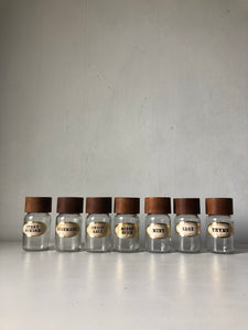 Set of 7 Vintage Spice Jars