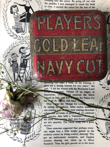 Vintage Players Tobacco Tin, Red