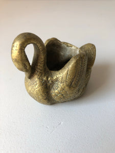 Small Brass Swan Holder/planter