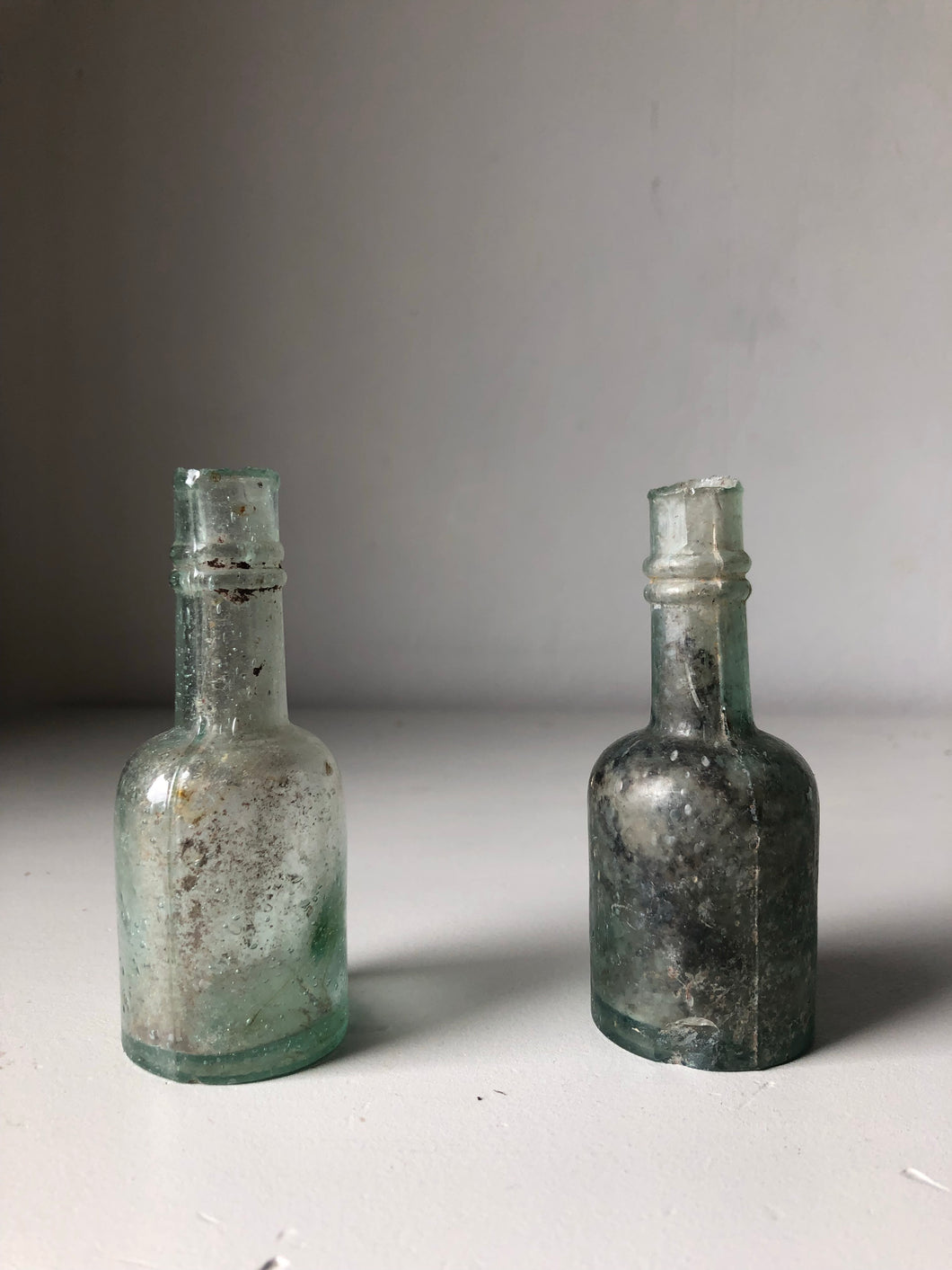 Pair of Vintage Glass Bottles