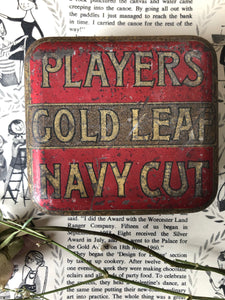 Vintage Players Tobacco Tin, Red