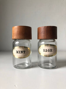 Set of 7 Vintage Spice Jars